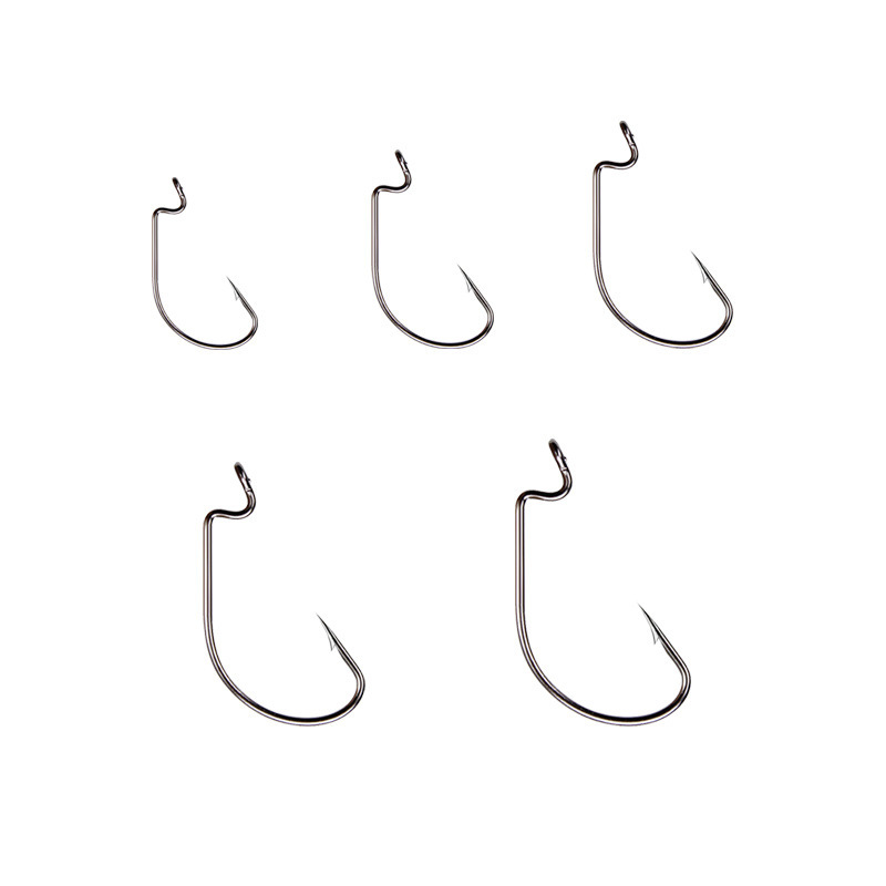 50pcs Wide Worm Hook Carbon St – Fishing Hook Barbless Bewertung und Preis