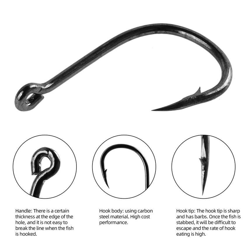 100/500pcs Fishing Hooks Set C – Fishing Hook Circle Bewertung und Preis