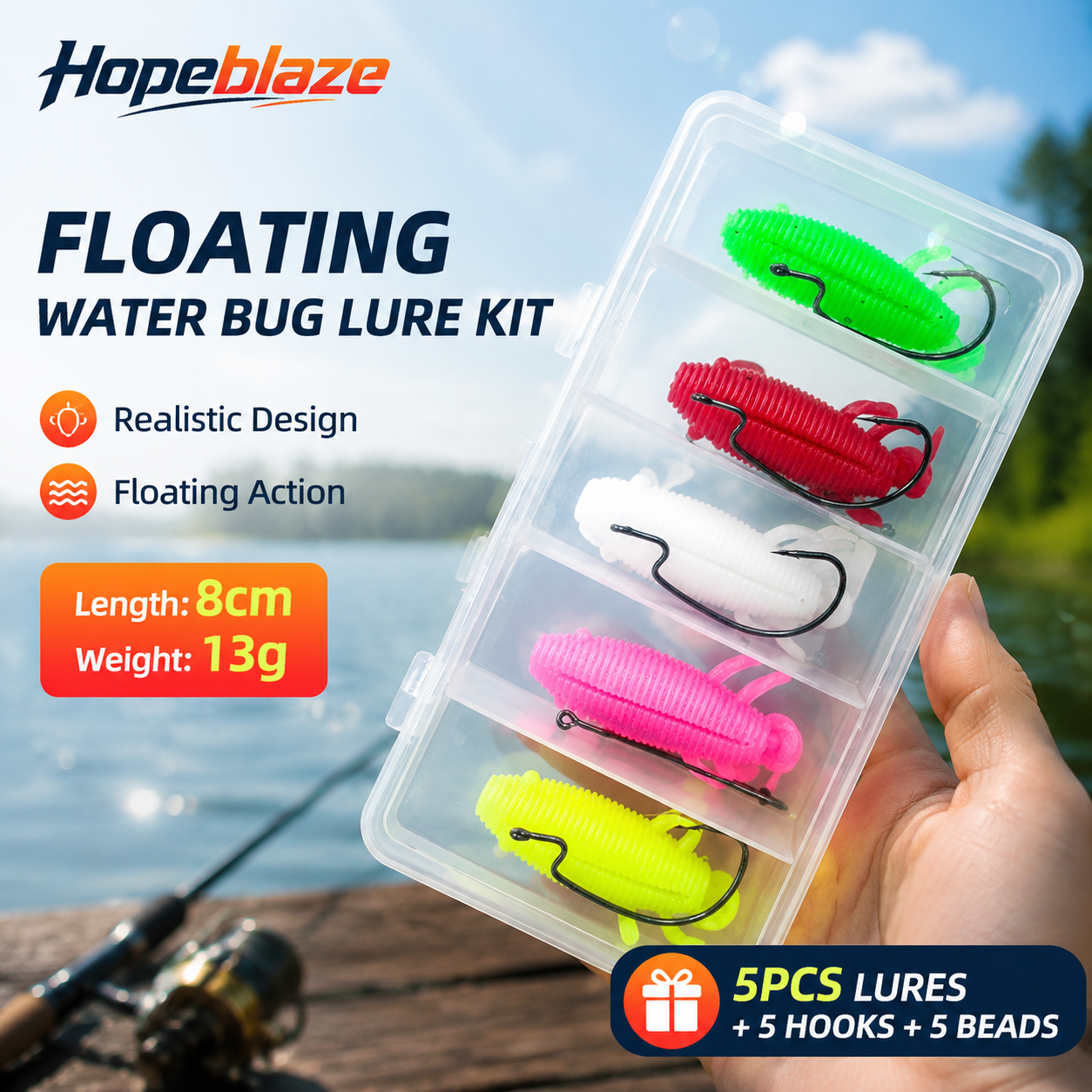 5pcs Floating Soft Frog Lure T – Fishing Hook Weedless Bewertung und Preis