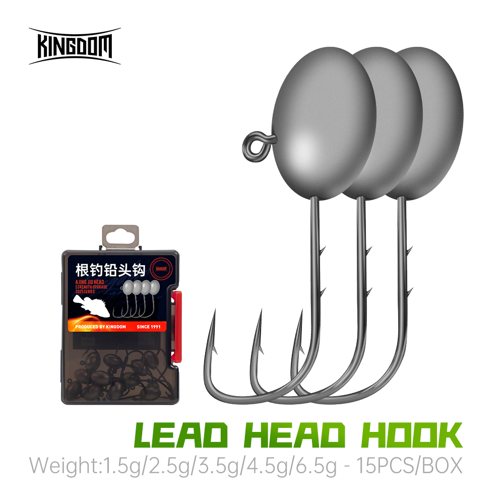 Kingdom 15pcs Lead Head Hook F – Fishing Hook Assortment Bewertung und Preis