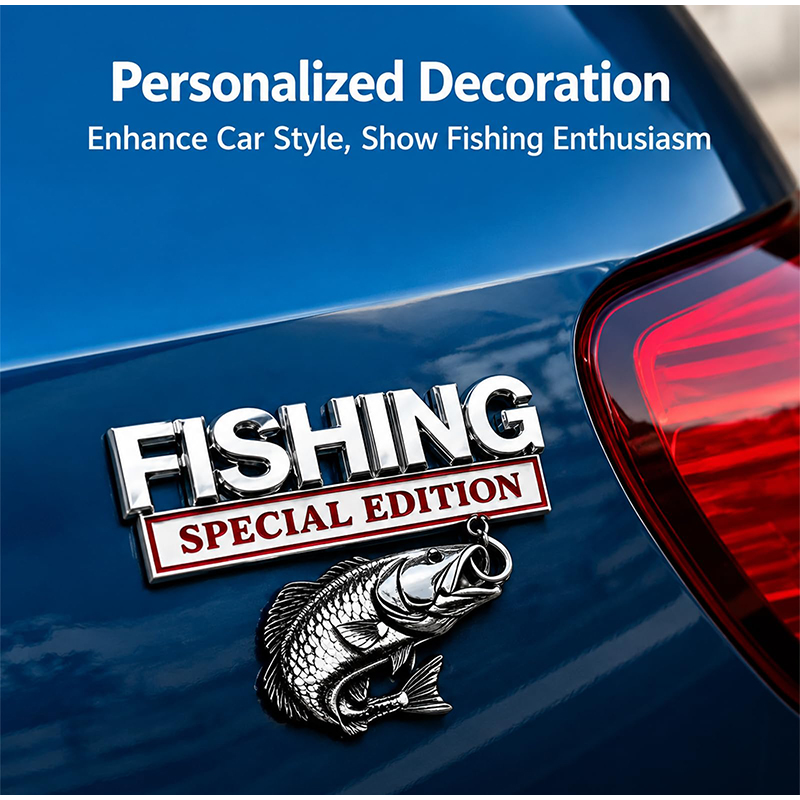 Chrome Fishing Car Badge Metal – Fishing Hook Bewertung und Preis