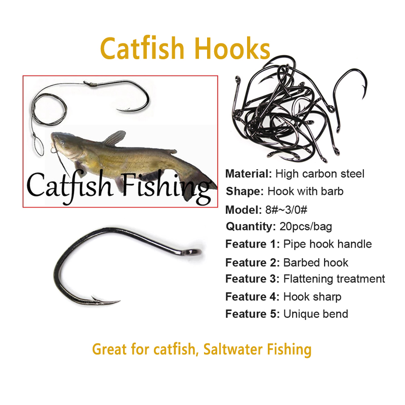 Wifreo 20pcs V Shape Catfish H – Fishing Hook Assortment Bewertung und Preis