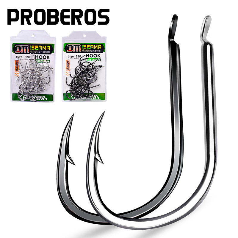 PROBEROS 30Pcs High Carbon Ste – Fishing Hook Offset Bewertung und Preis