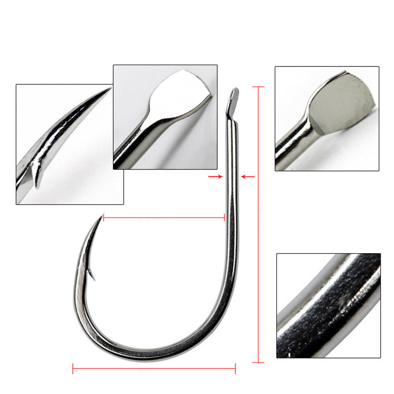100pcs/Lot 7 Size Barbed Fishi – Fishing Hook Circle Bewertung und Preis