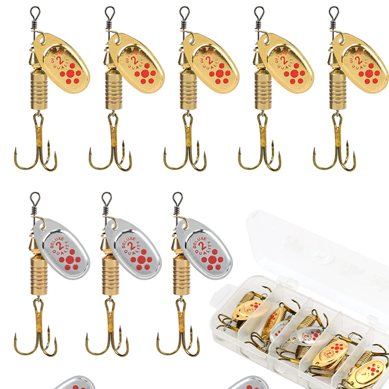 1PCS Metal Plating Spinner Bai – Fishing Hook Treble Bewertung und Preis
