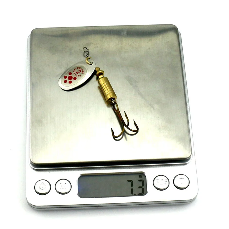 1PCS Metal Plating Spinner Bai – Fishing Hook Treble Bewertung und Preis