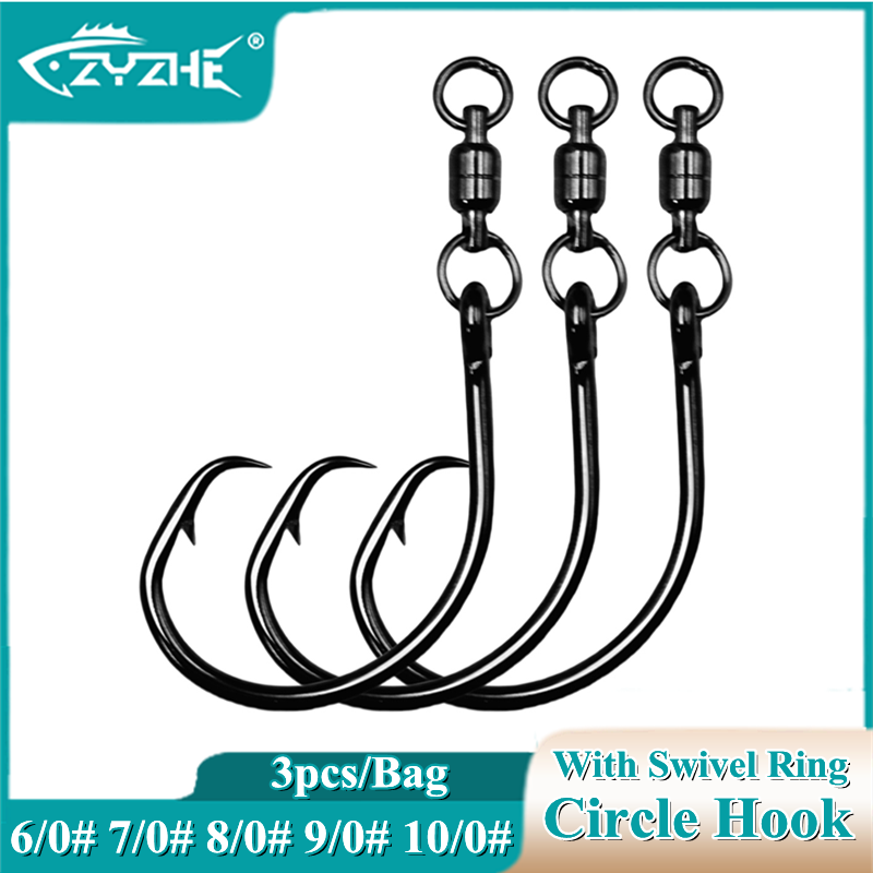 ZYZHE 3pcs/Bag Circle Hooks Wi – Fishing Hook Barbless Bewertung und Preis