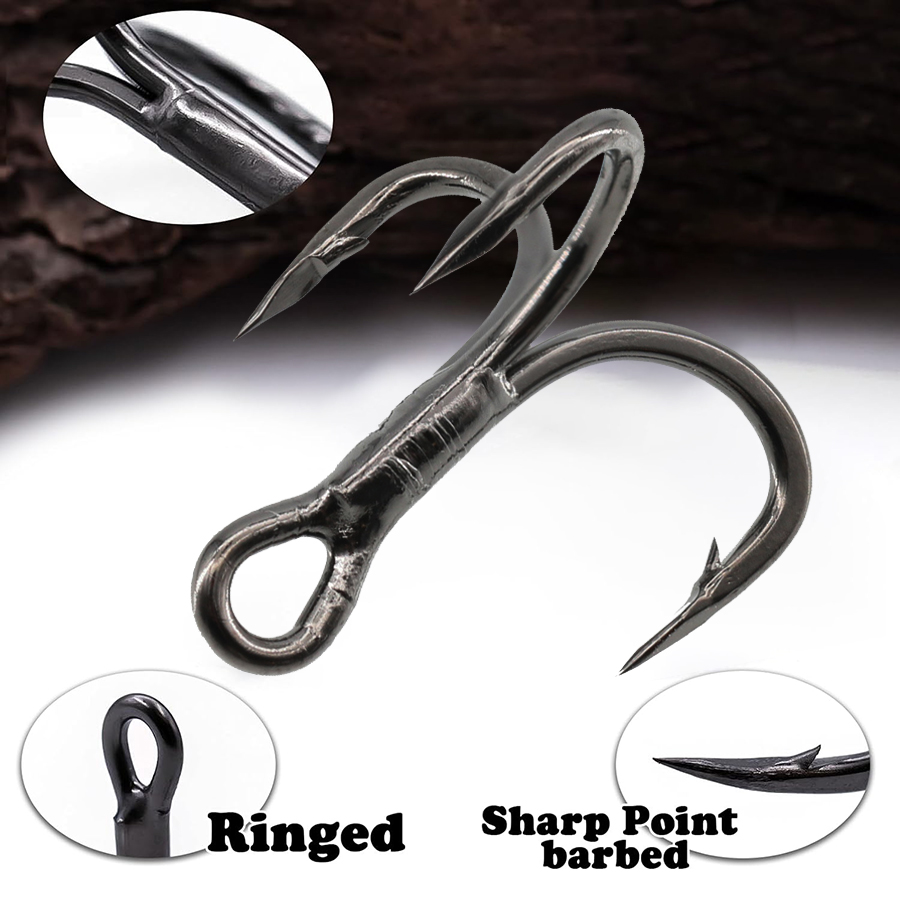 6X Fishing Treble Hooks Black  – Fishing Hook Assortment Bewertung und Preis