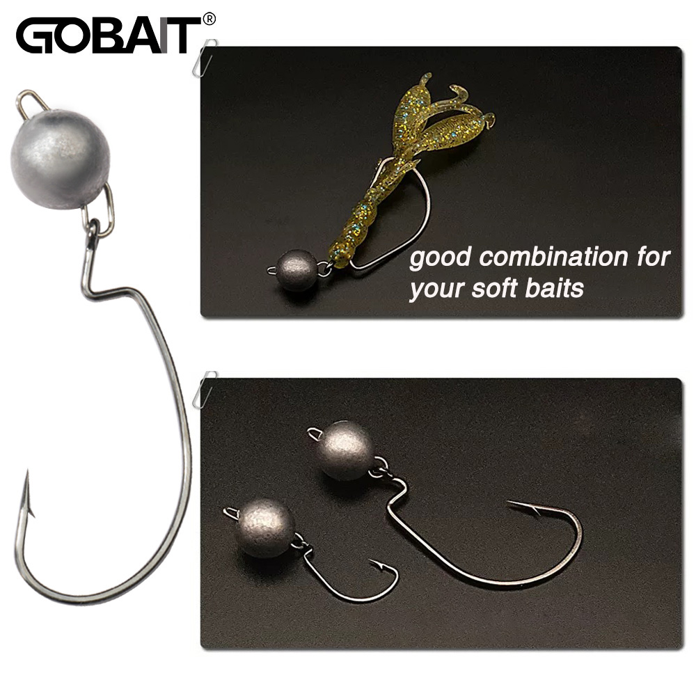 5pcs Metal Jig Head Worm Hooks – Fishing Hook Weedless Bewertung und Preis