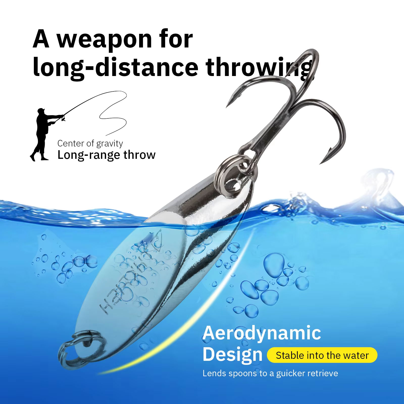 5pcs Metal Spinner Spoon Lures – Fishing Hook Treble Bewertung und Preis